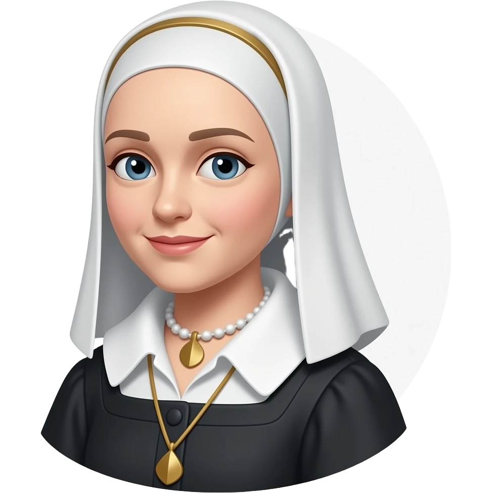 یه ایموجی عروس هلندی خاکستری بساز emoji