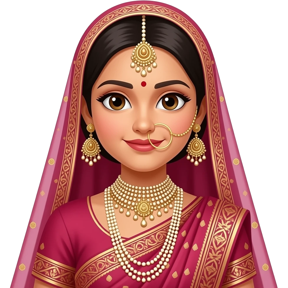 Create a Emog which Reflects a Indian bride emoji