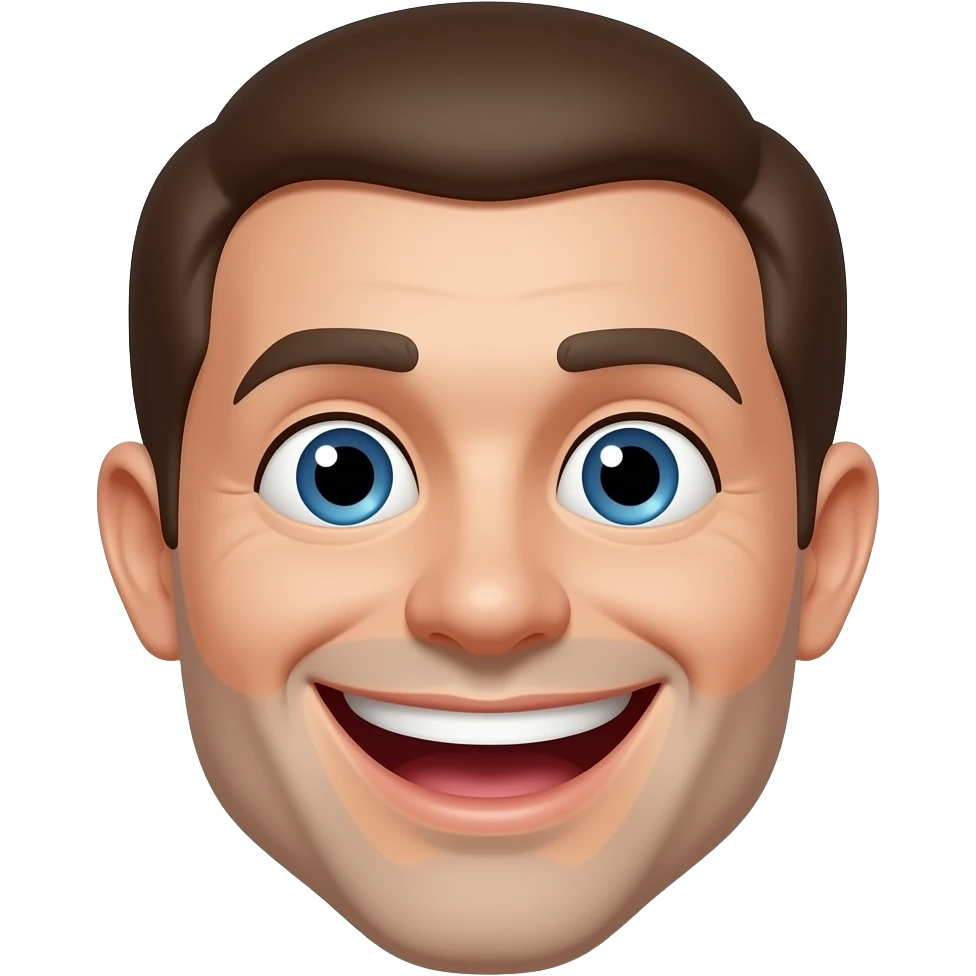Uśmiech od ucha do ucha, śmieszna twarz emoji