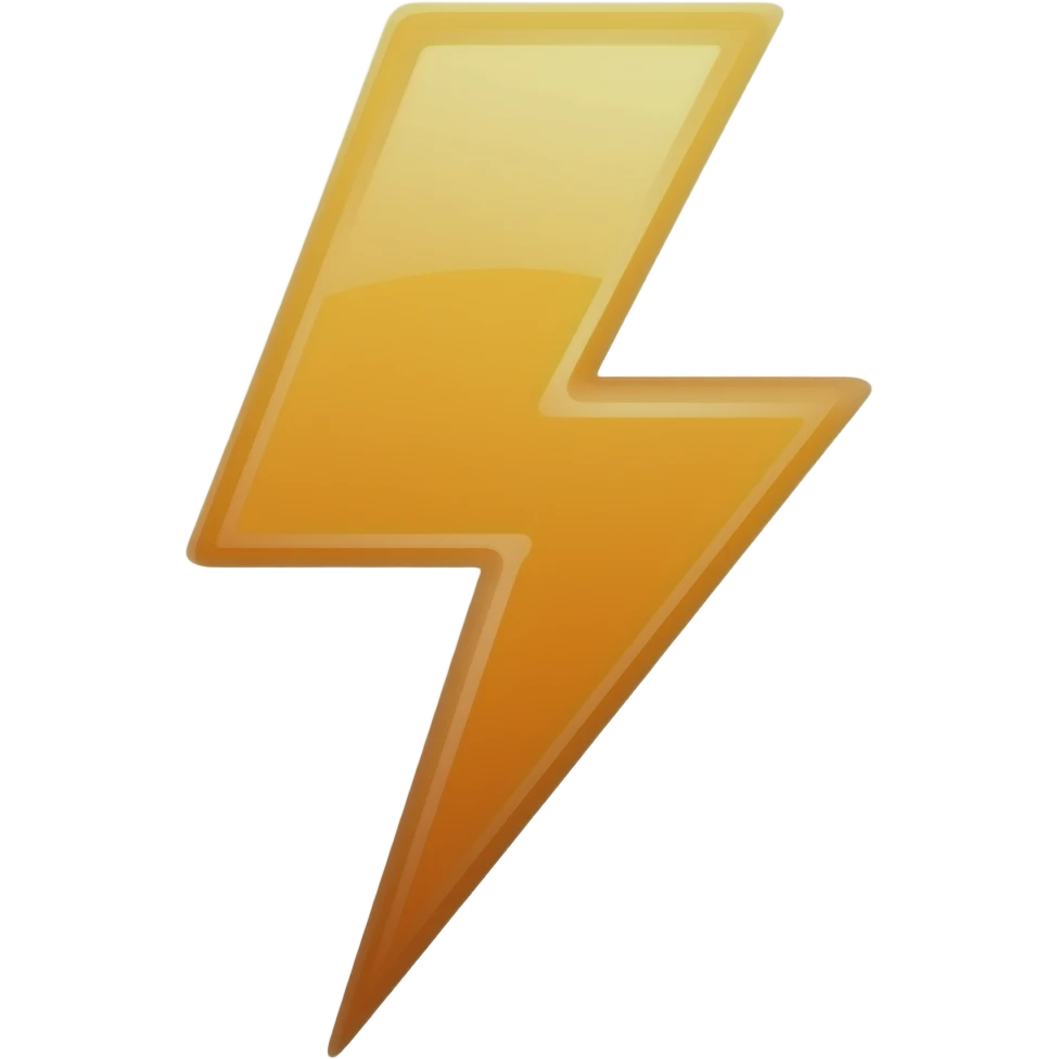 lightning orange emoji