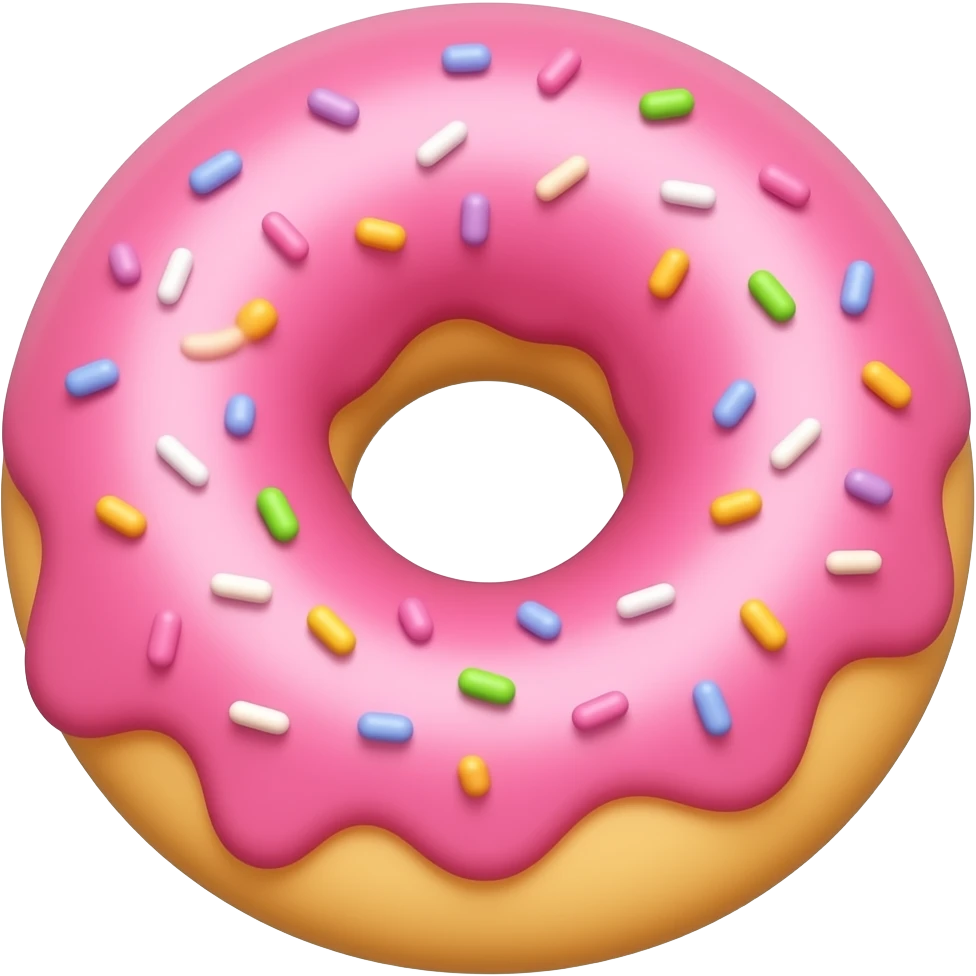 Розовый пончик emoji