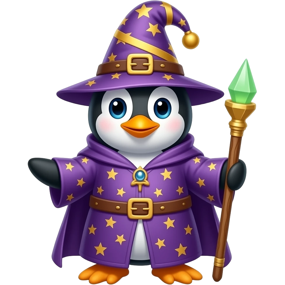Penguin Wizard emoji
