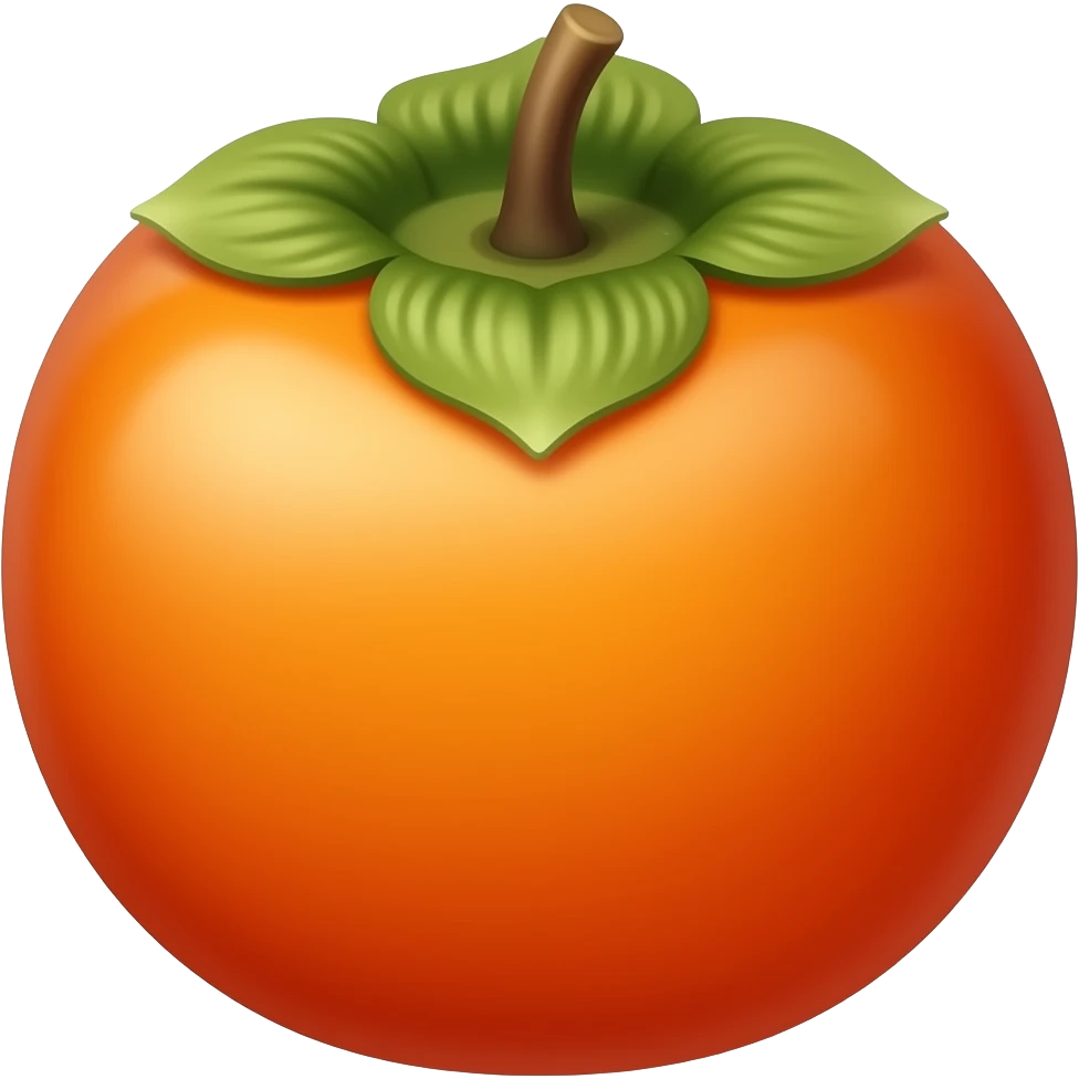 Persimmon fruit emoji