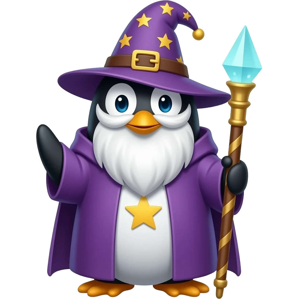 Penguin Wizard emoji