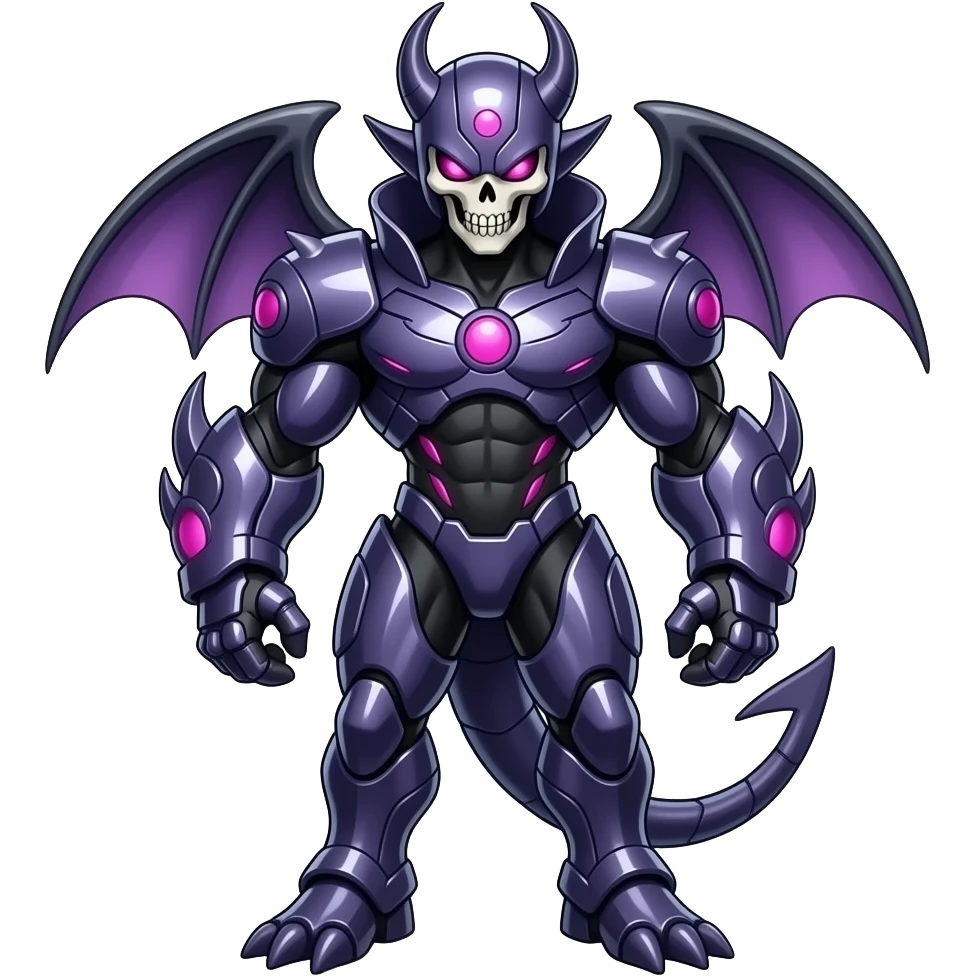 Shiny Futuristic Badass Demonic Spectral Dusky Spooky Skull-faced Cool Hot Stylish Handsome Alien-Salandit-Darkrai-Genesect-Fakémon-fusion (full body) emoji