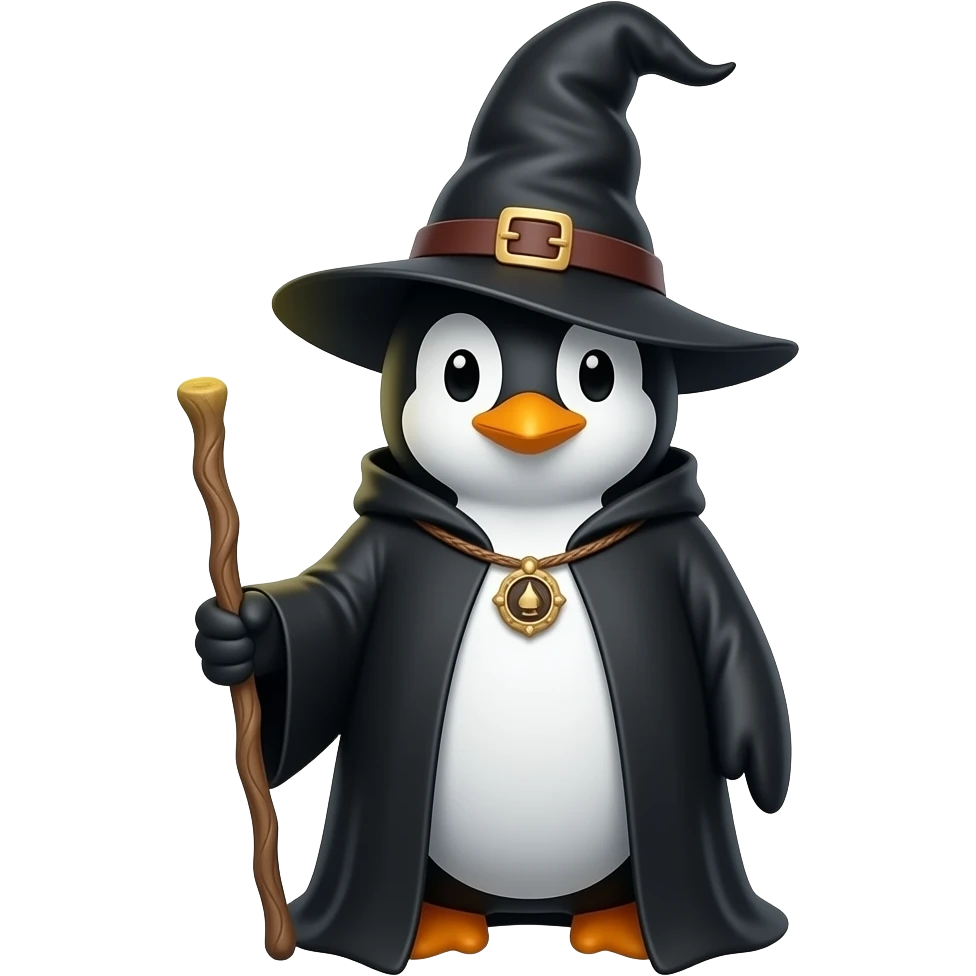 Penguin Wizard emoji