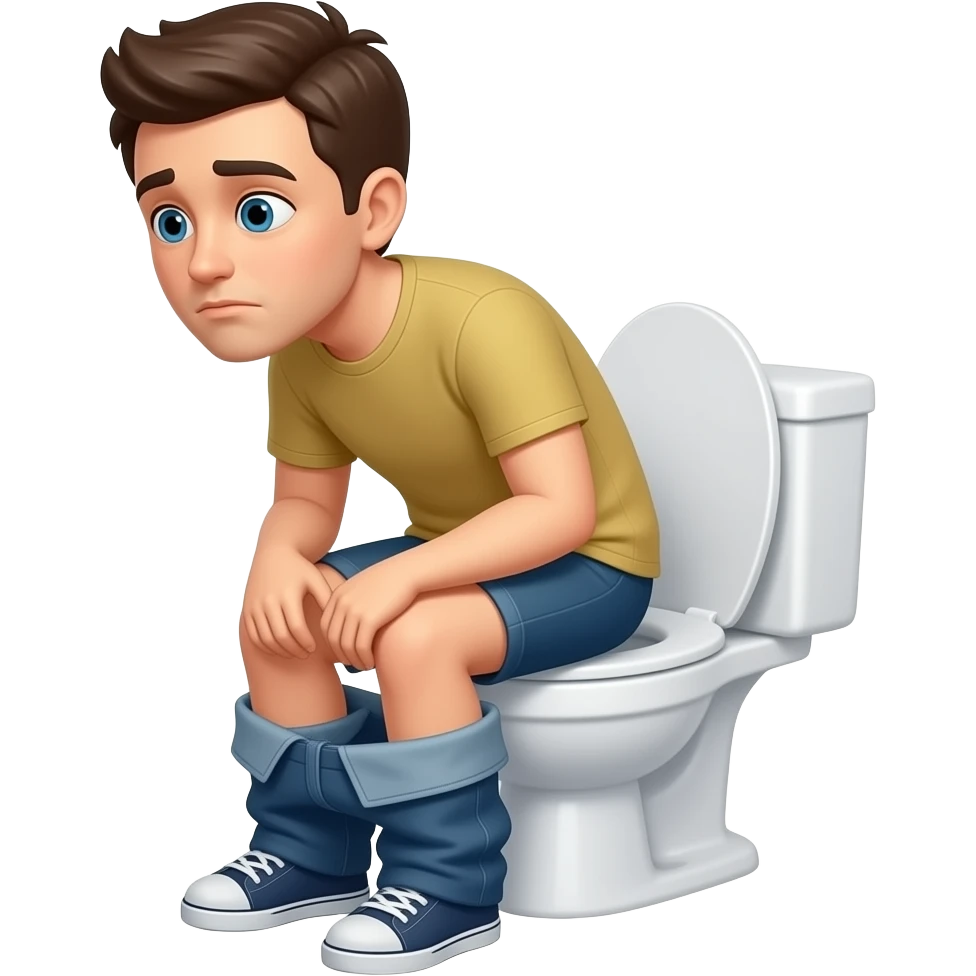 Someone on the toilet having bad shits emoji