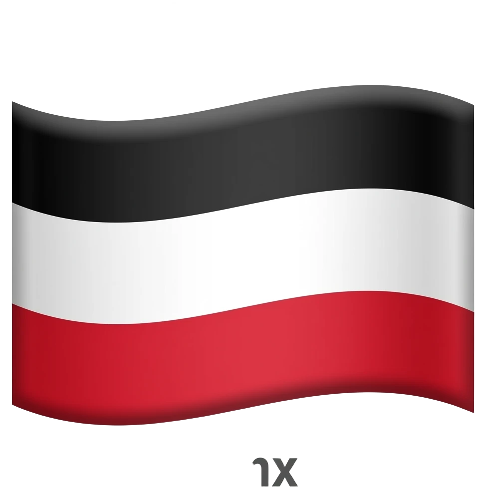 I described to beat the German Empire black in the top, white in the middle, red in the bottom emoji