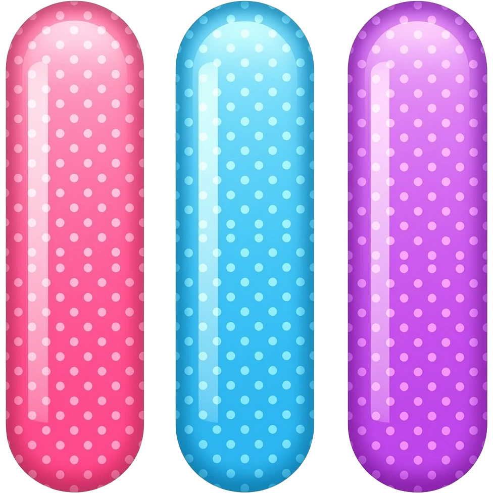 Shiny pink, blue, purple colored straight vertical lines with tiny white polka dots emoji