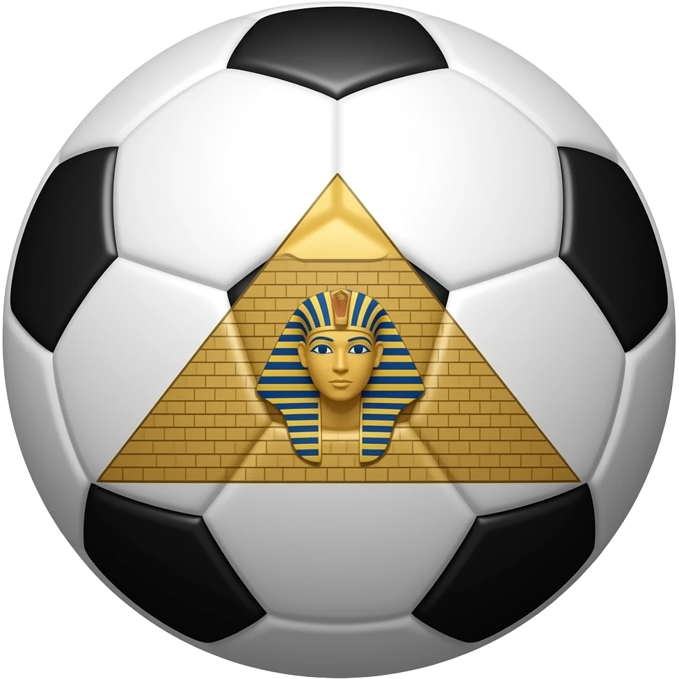 Egipt fut ball ball with a piramid emoji