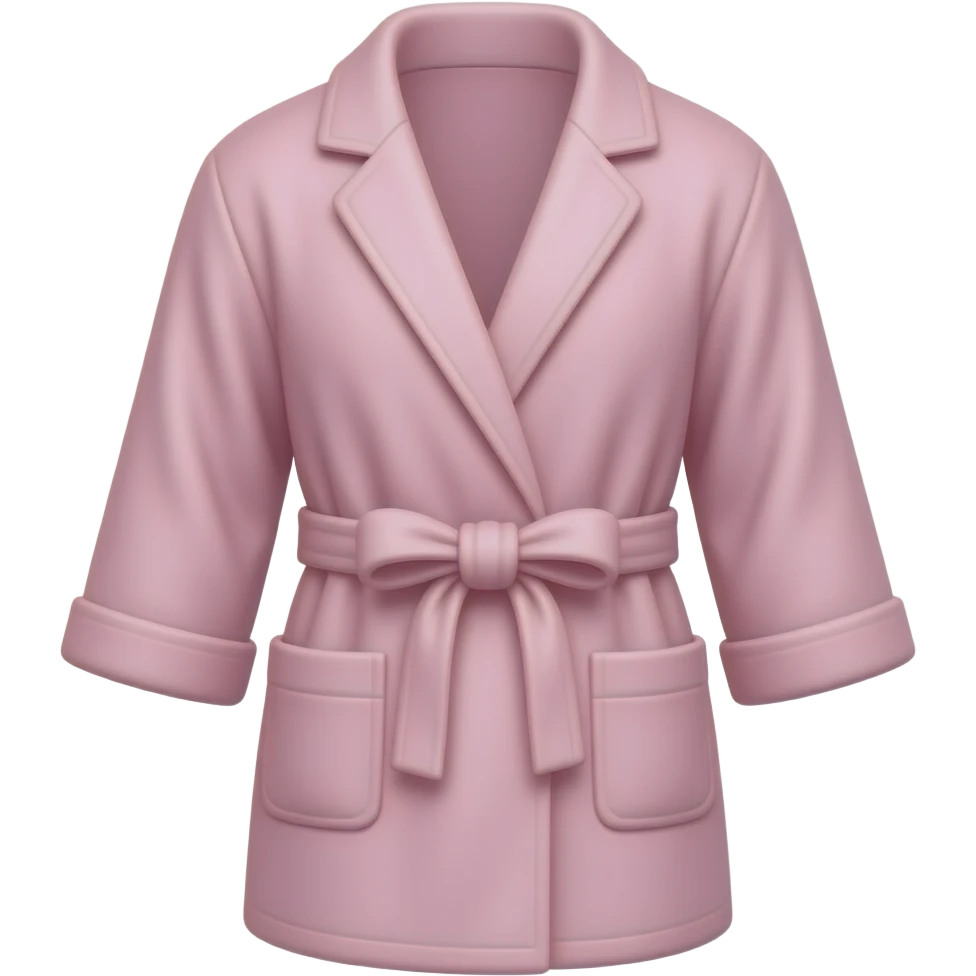 bata de baño rosa sin persona emoji