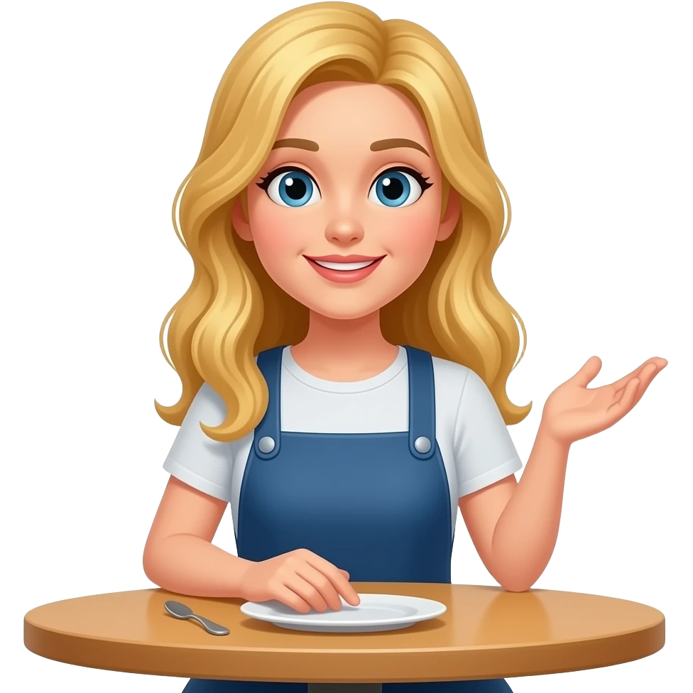 rubia cafe explicando emoji