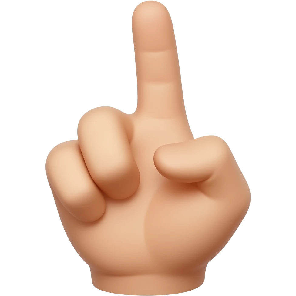 이 모양에서 중지만 펴줘 emoji