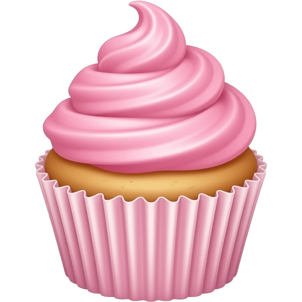 Cupcake with pink icing emoji