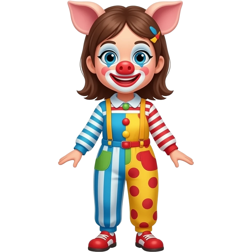 girl pig clown makeup emoji