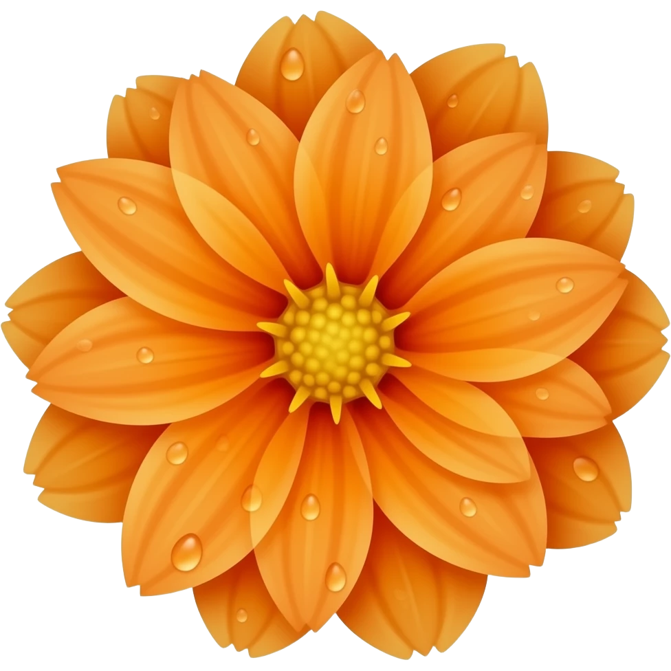 Orange flower emoji