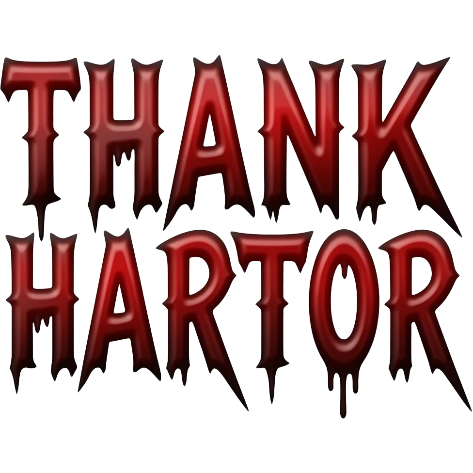 Thank you in stranger things effect emoji