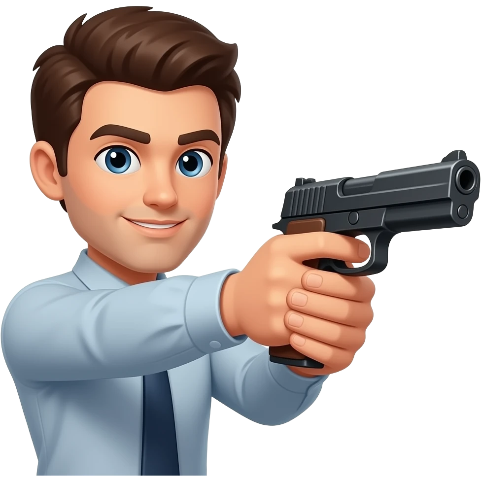 atirando emoji