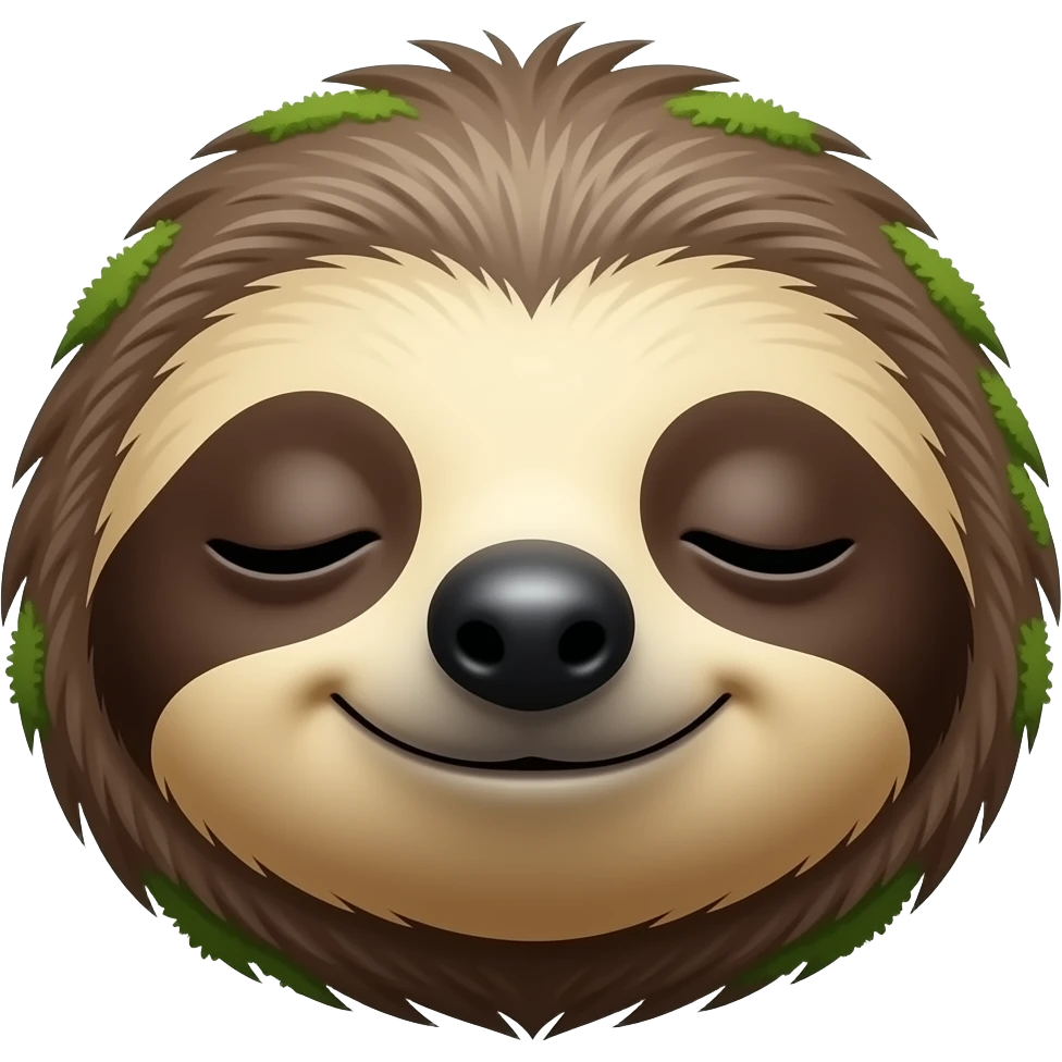 The Sleepy Sloth Face emoji