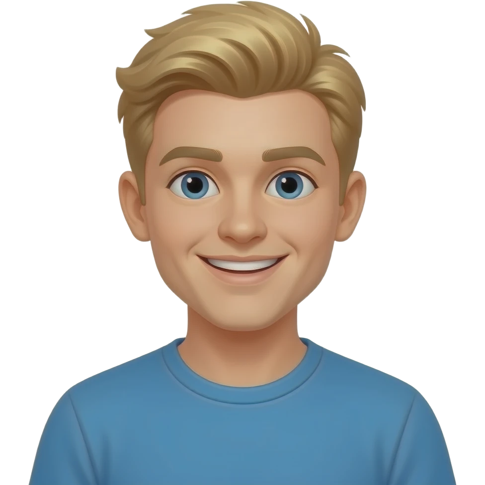 young man with blond hair emoji