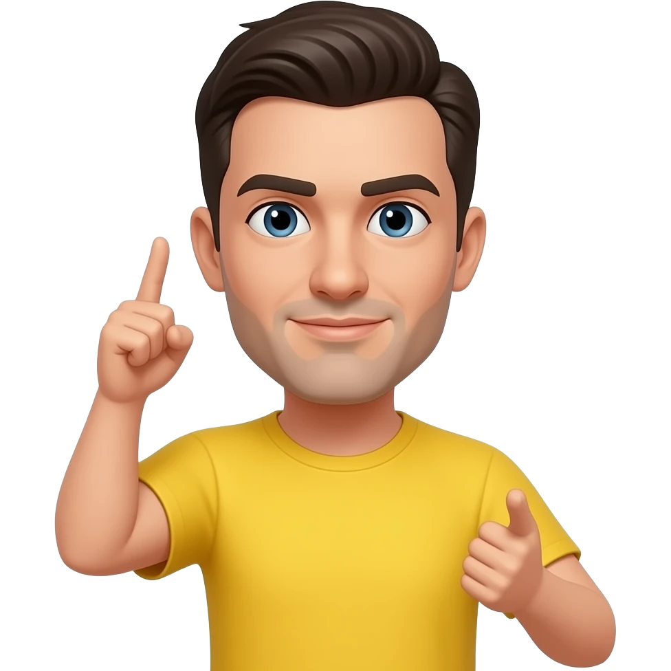 человек командующий уплотнить в желтой майке emoji