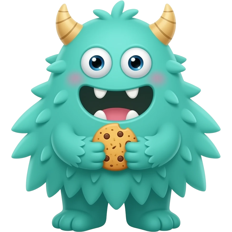 mounstro come galletas mas amigable emoji