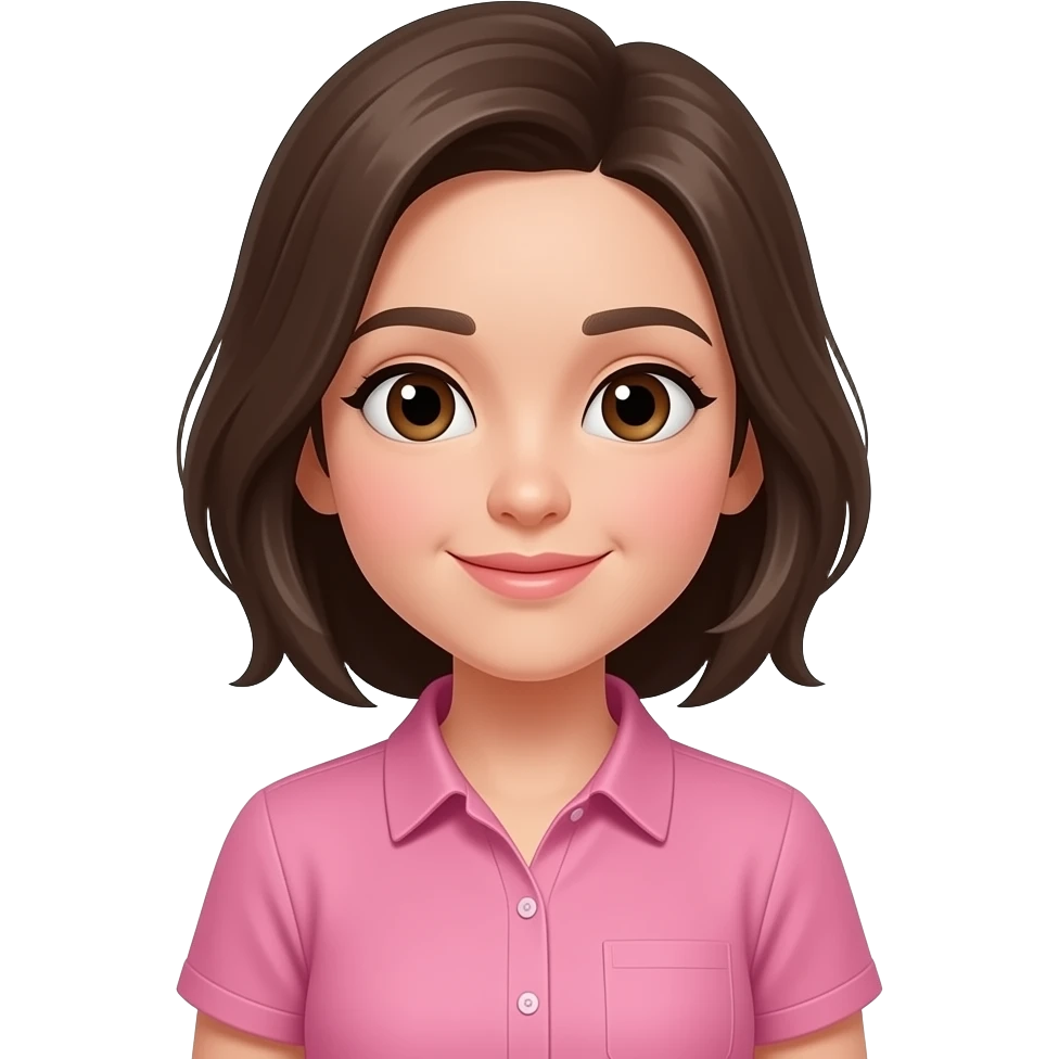 Menina de blusa rosa emoji