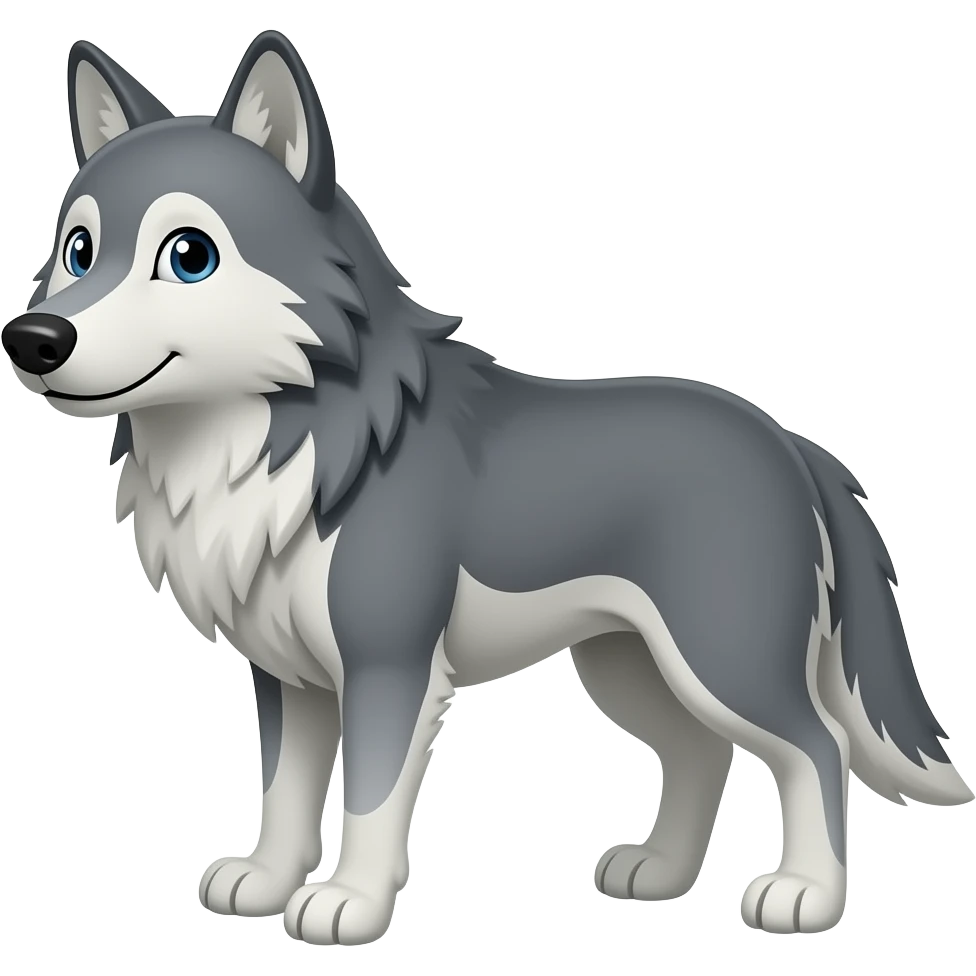 Cartoon Wolf emoji