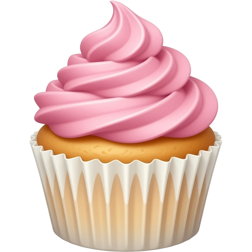 Cupcake with pink icing emoji
