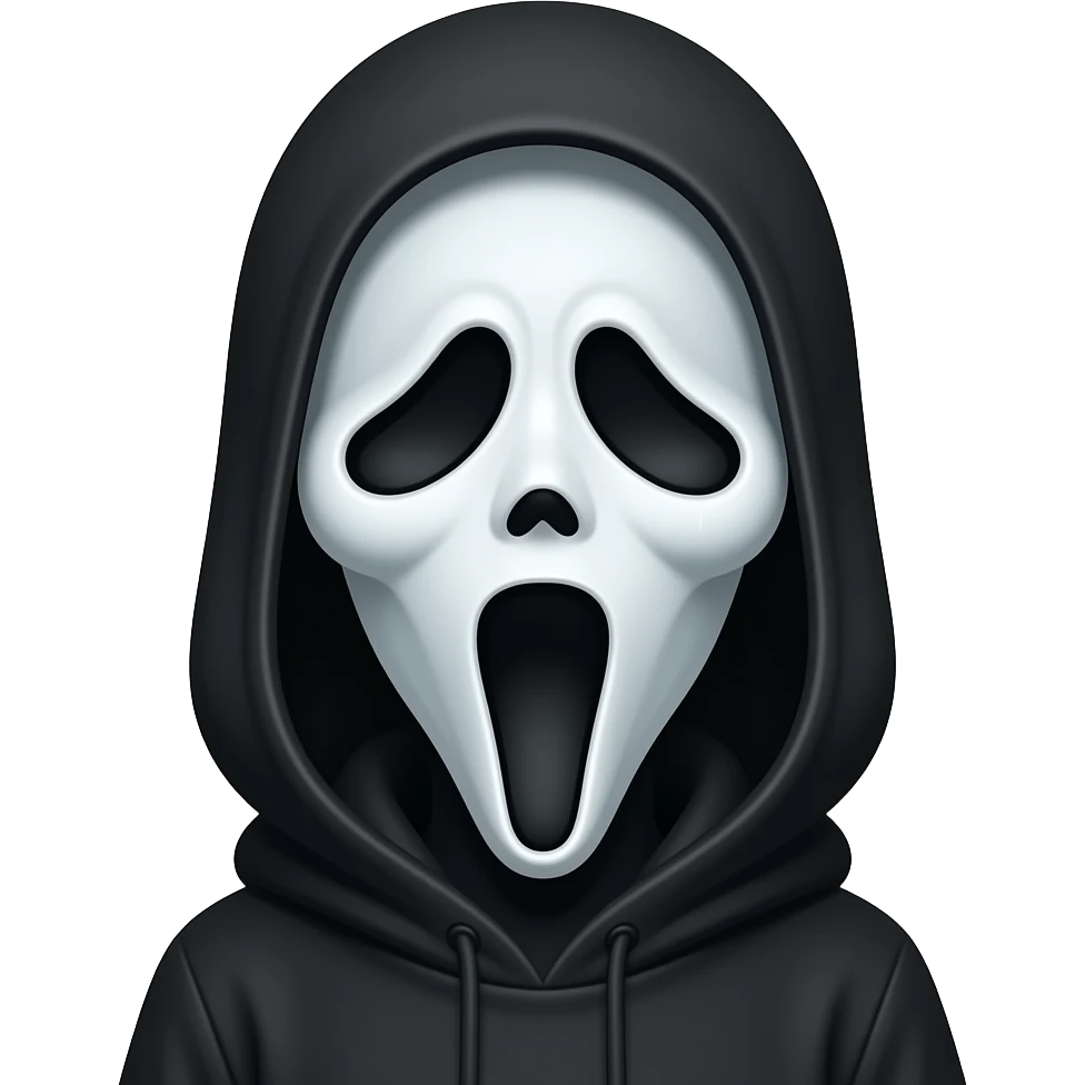 Girl as ghostface emoji