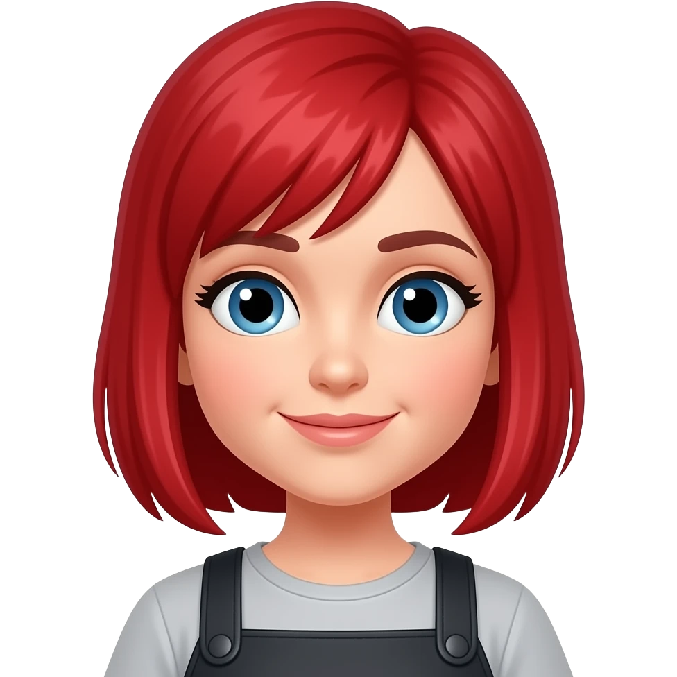Coiffeuse métier rousse emoji