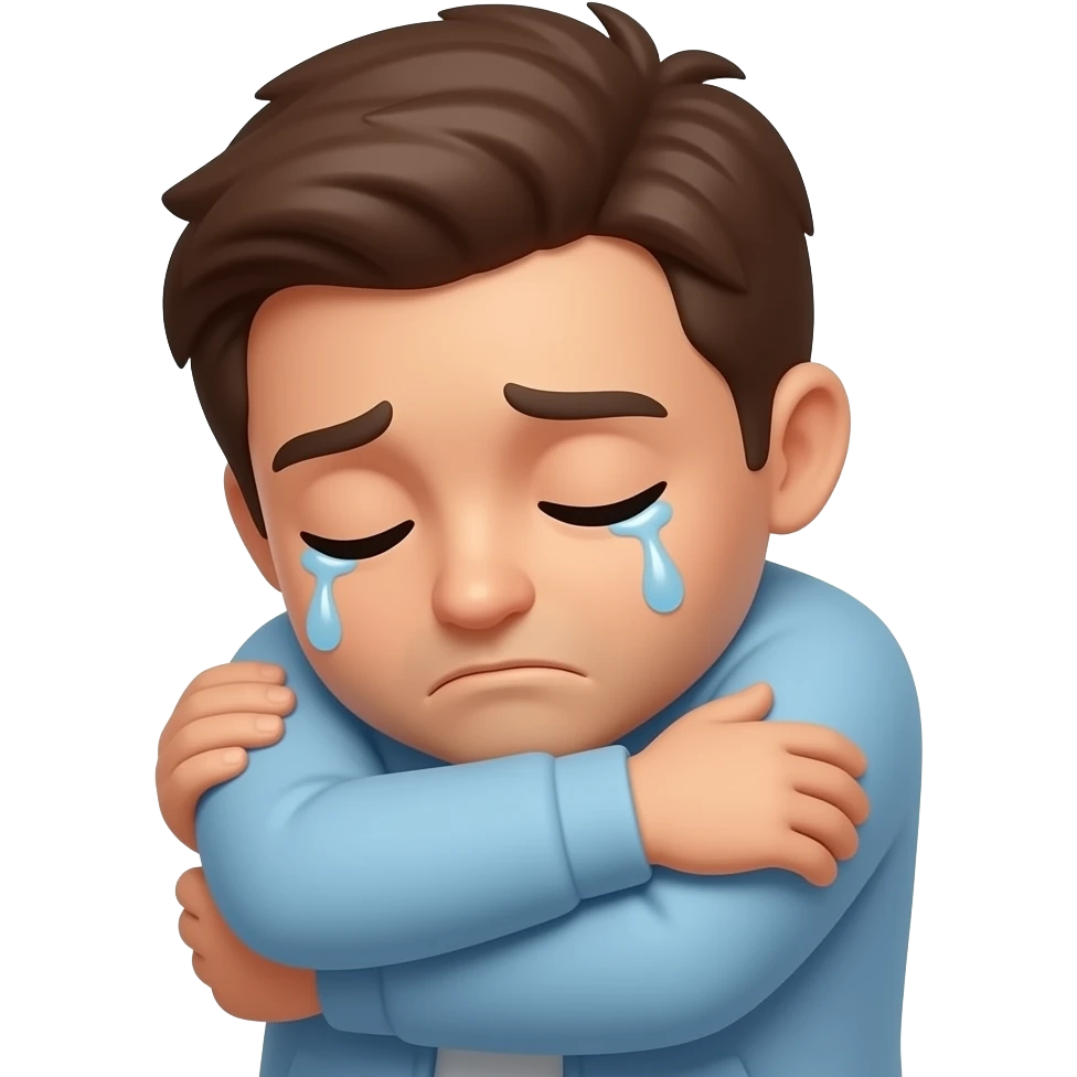 I miss you, tears, empathetic hug emoji