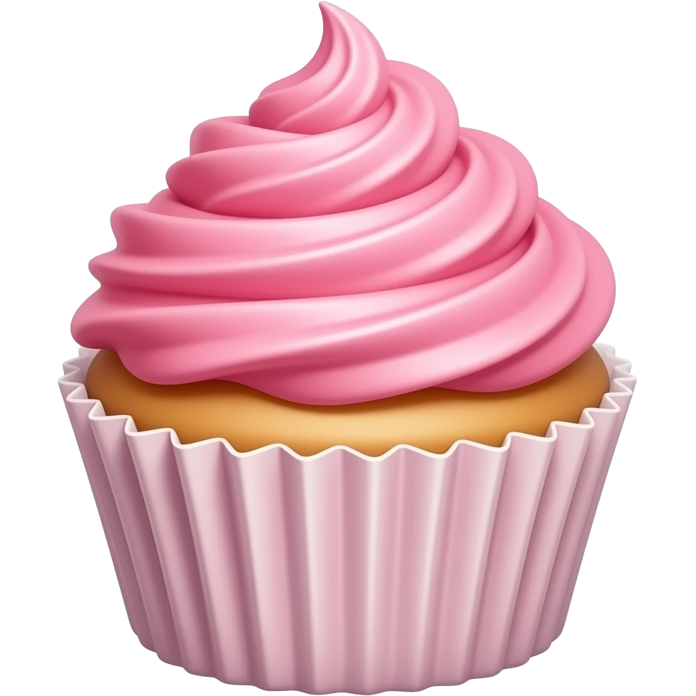 Cupcake with pink icing emoji