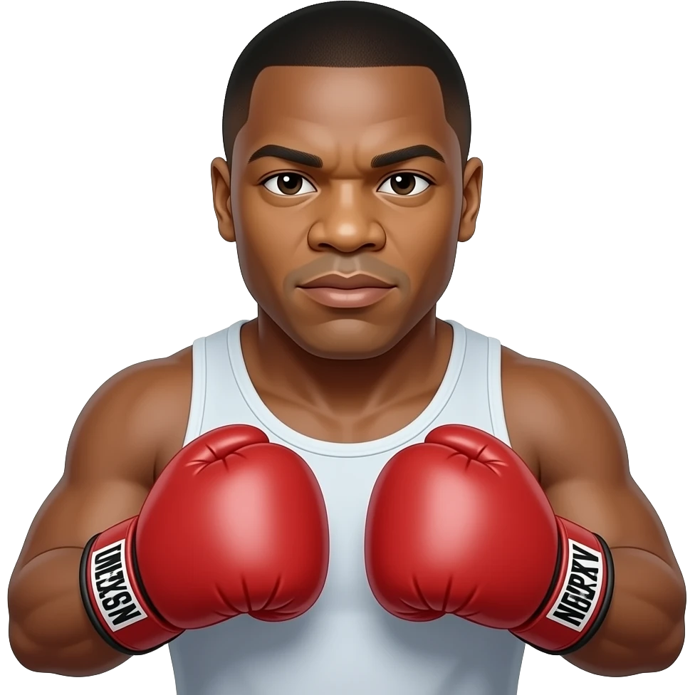 Mike tyson wearing boxing gloves meme motivation. emoji