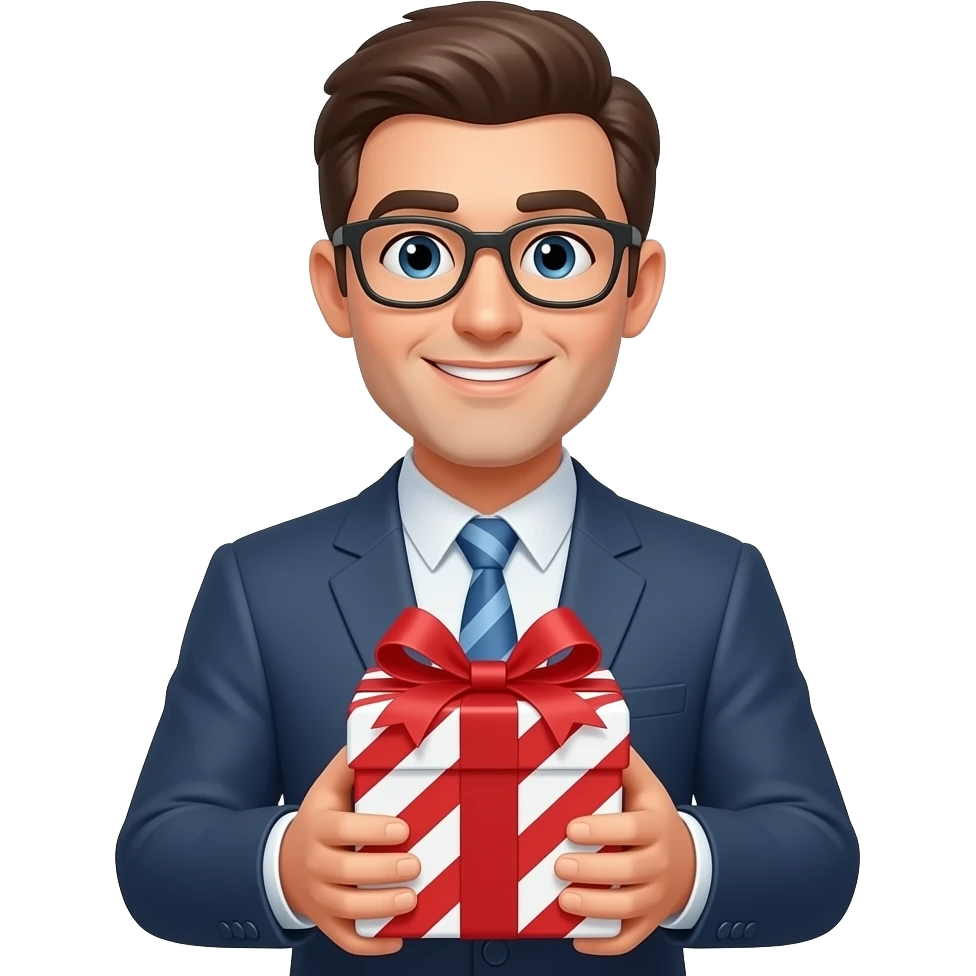 Gift man emoji