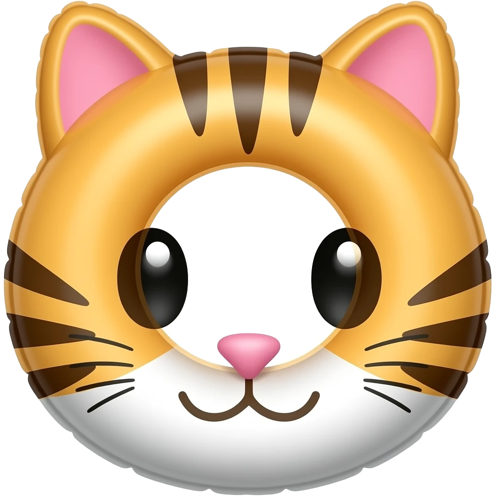 inflatable cat float ring emoji