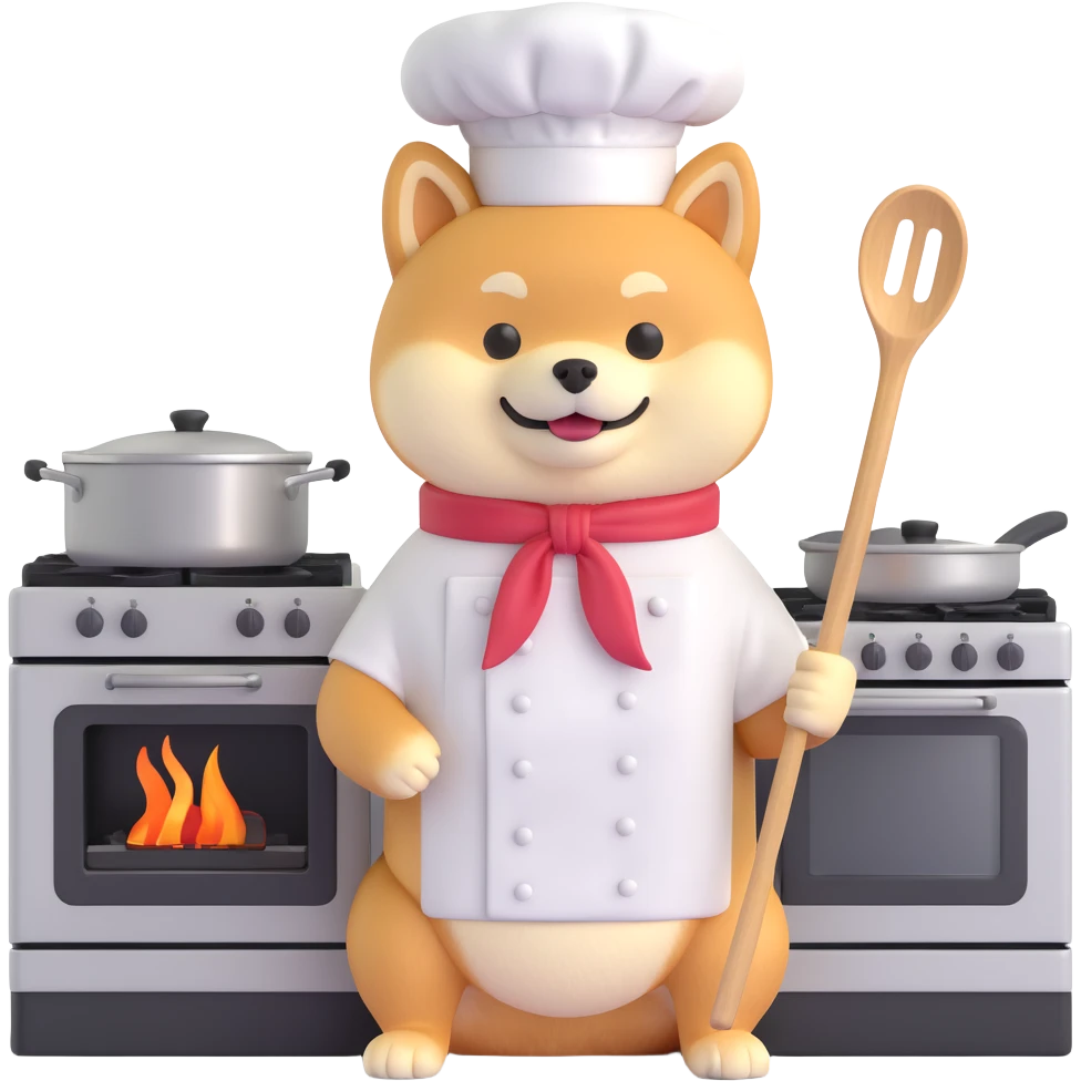 shiba inu cooking emoji