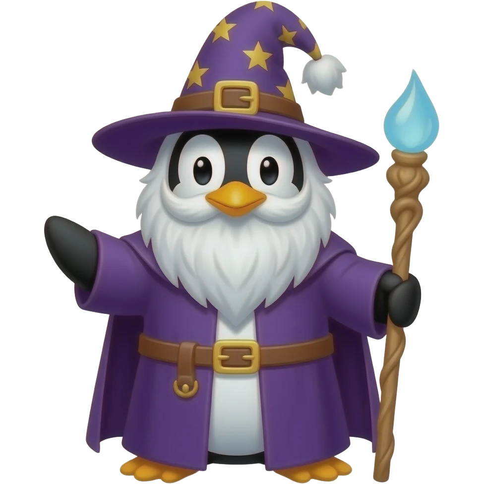 Penguin Wizard emoji