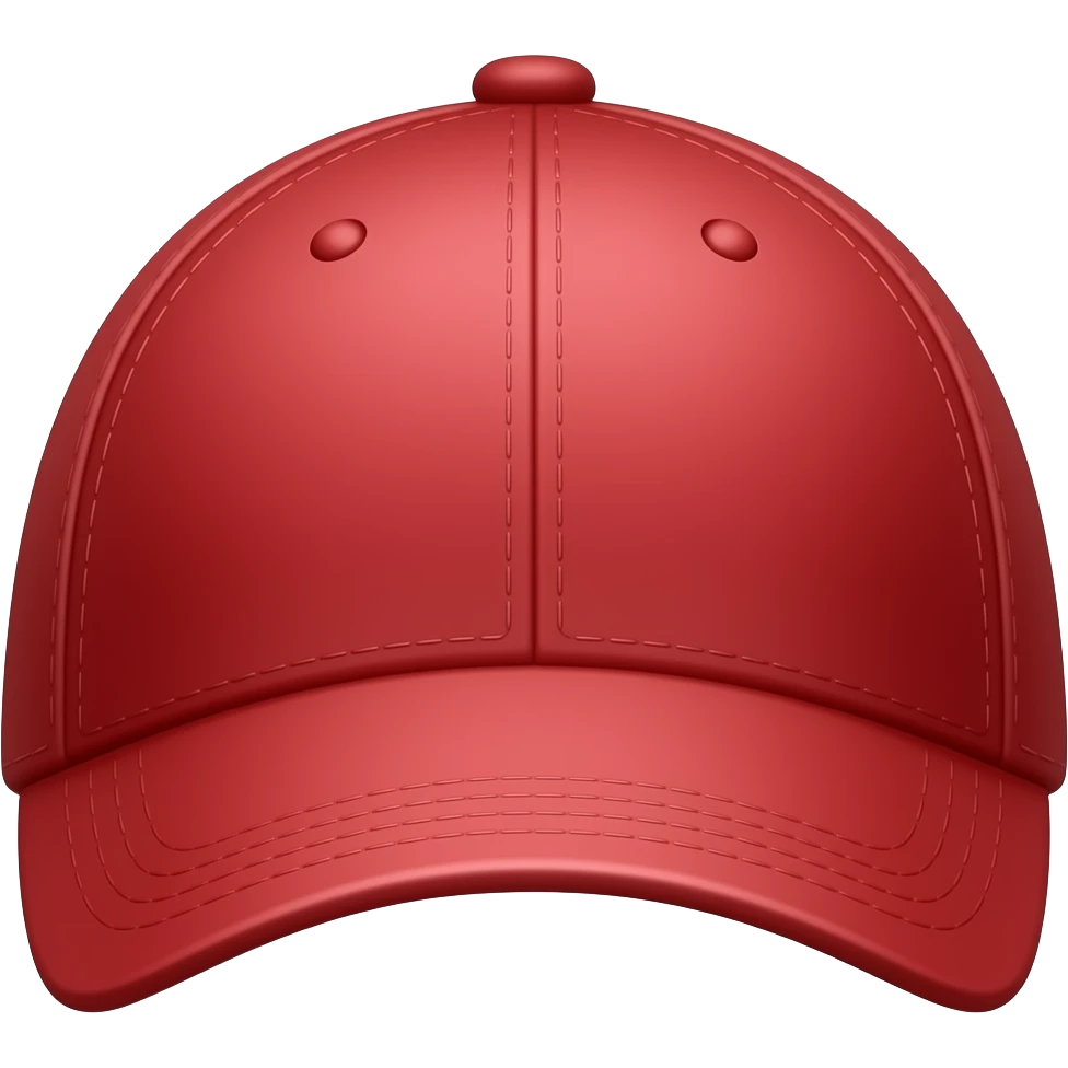 Red peak cap emoji