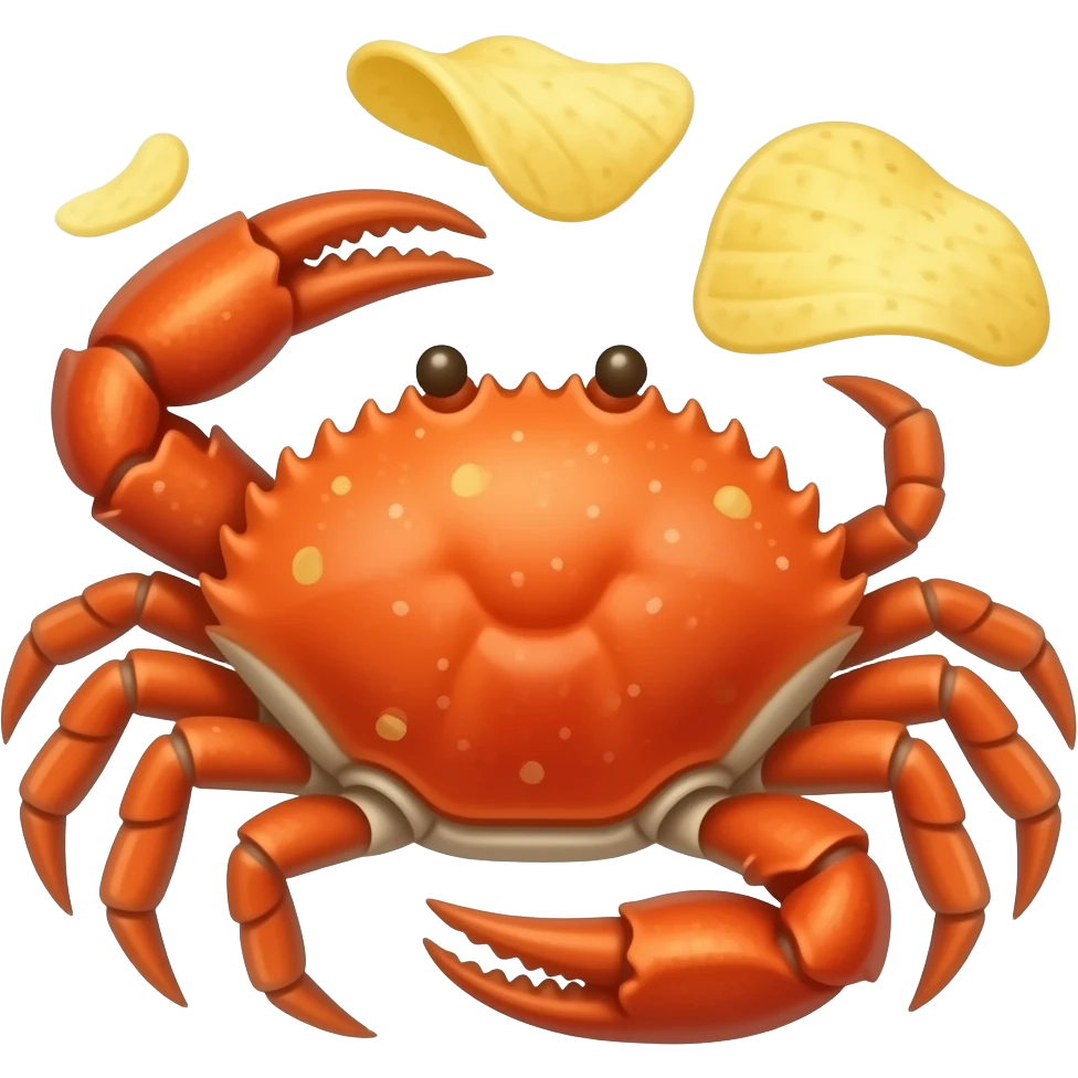 Чипсы с крабом emoji