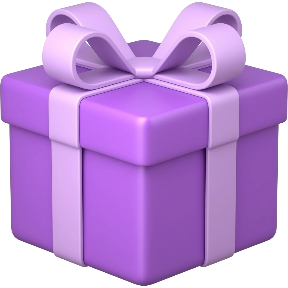 purple gift emoji
