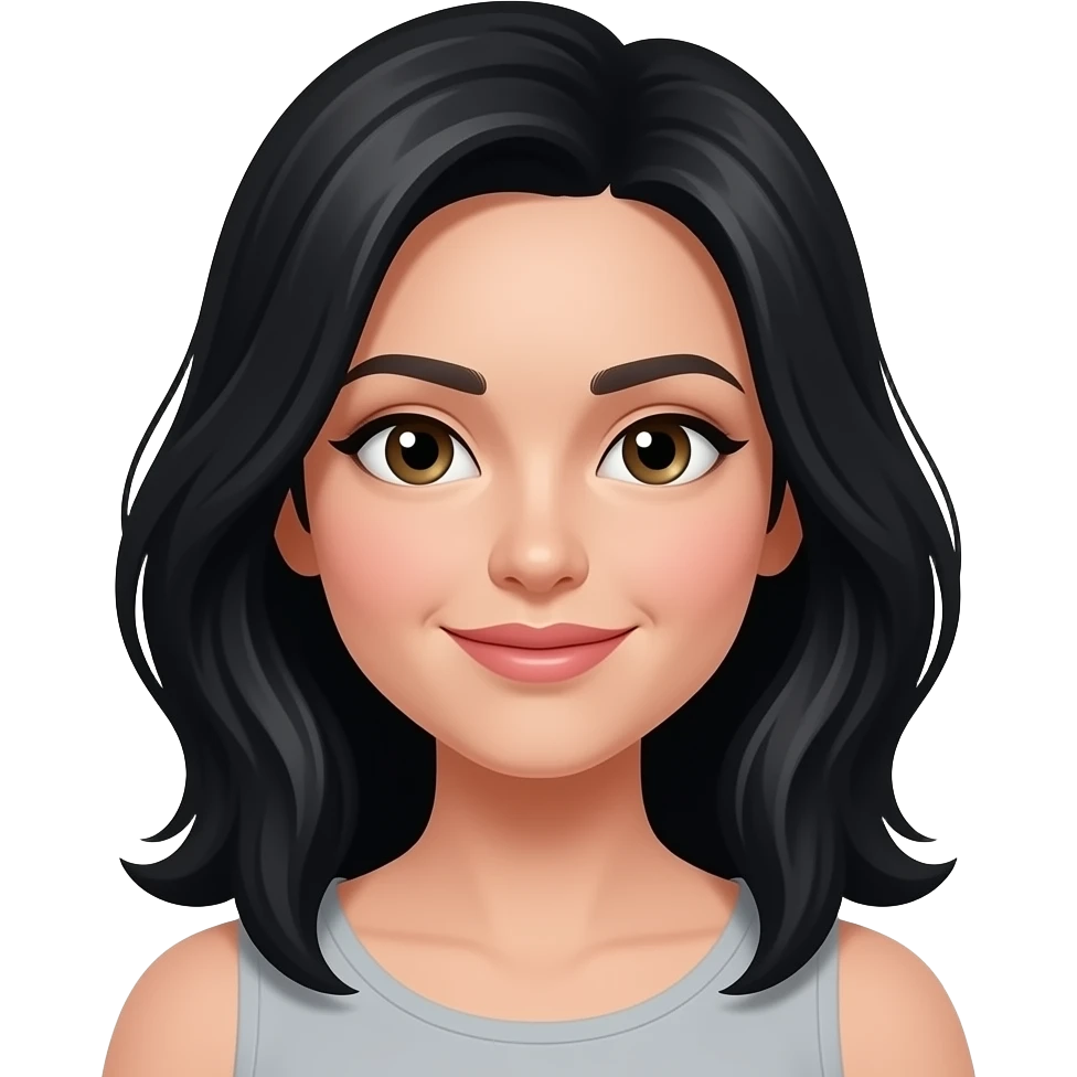 غير شعرها للاسود emoji