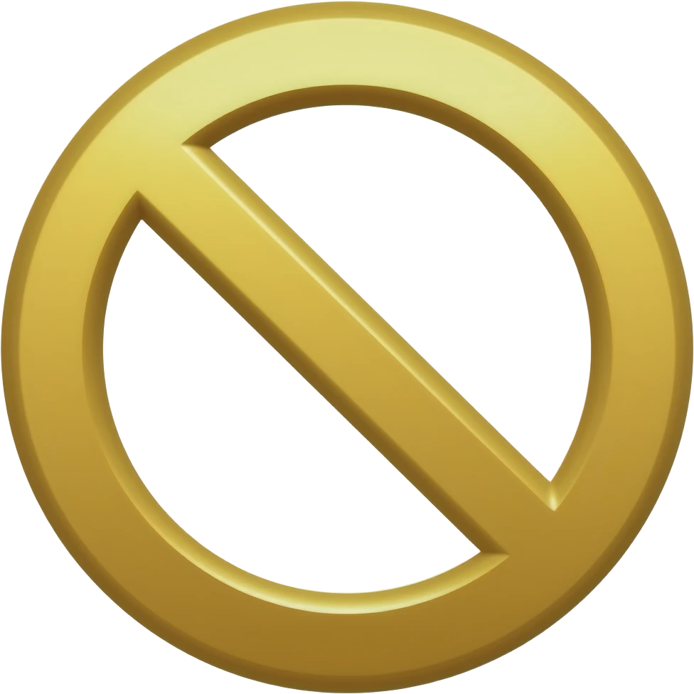 GOLD NO emoji