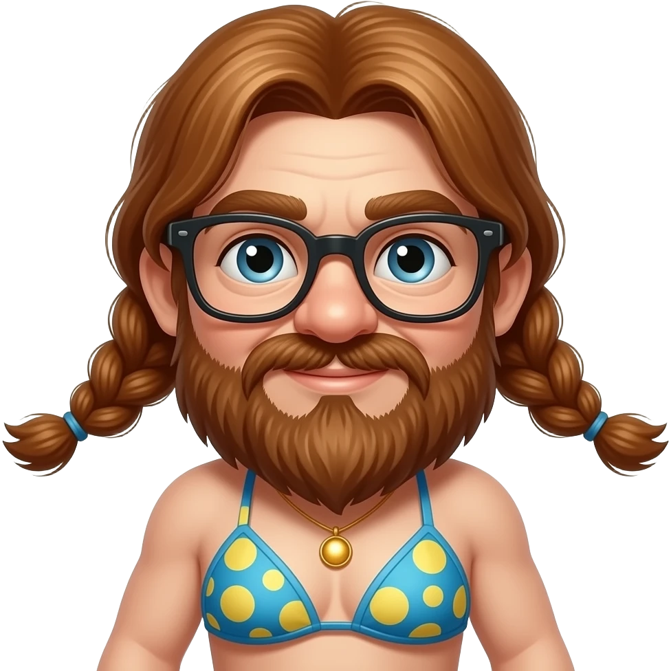 A dwarf in a bikini emoji