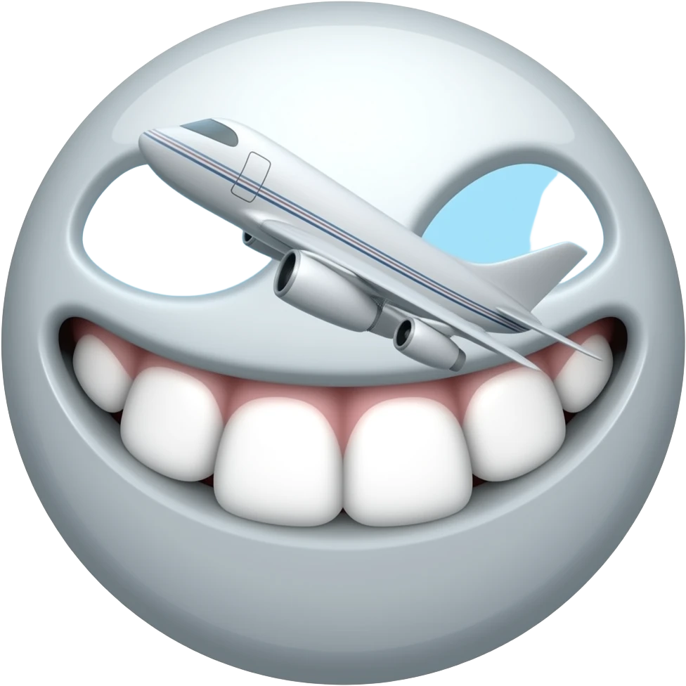 самолет с зубами emoji