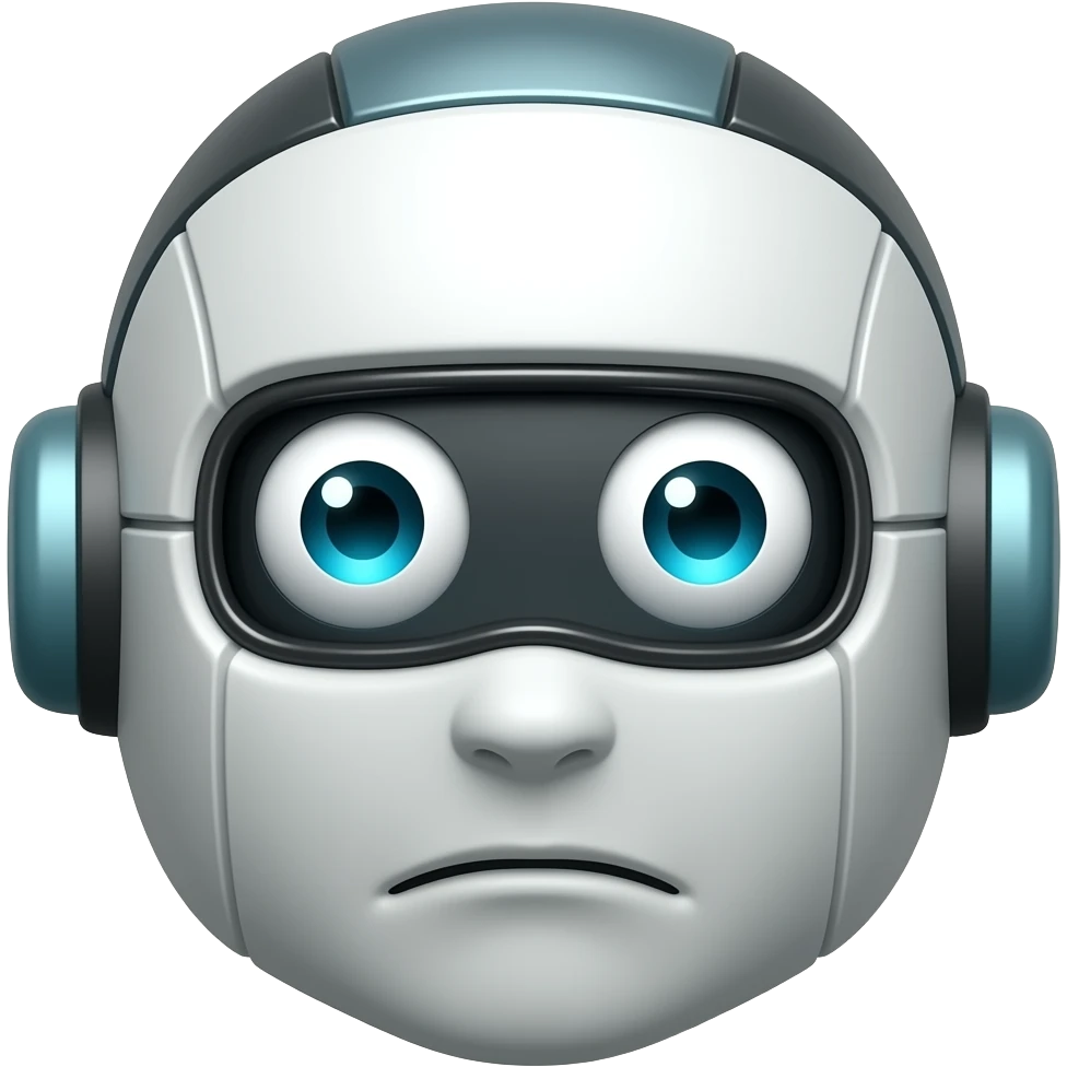 Robot head hype emoji