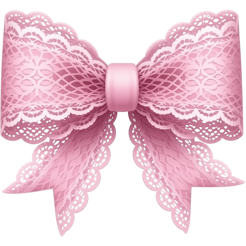 light pink lacy bow emoji