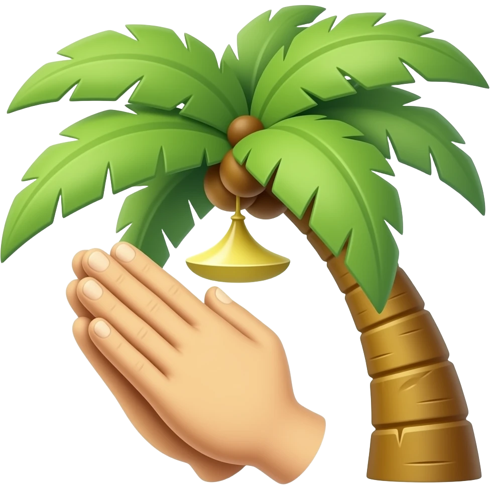 Praying palm tree emoji