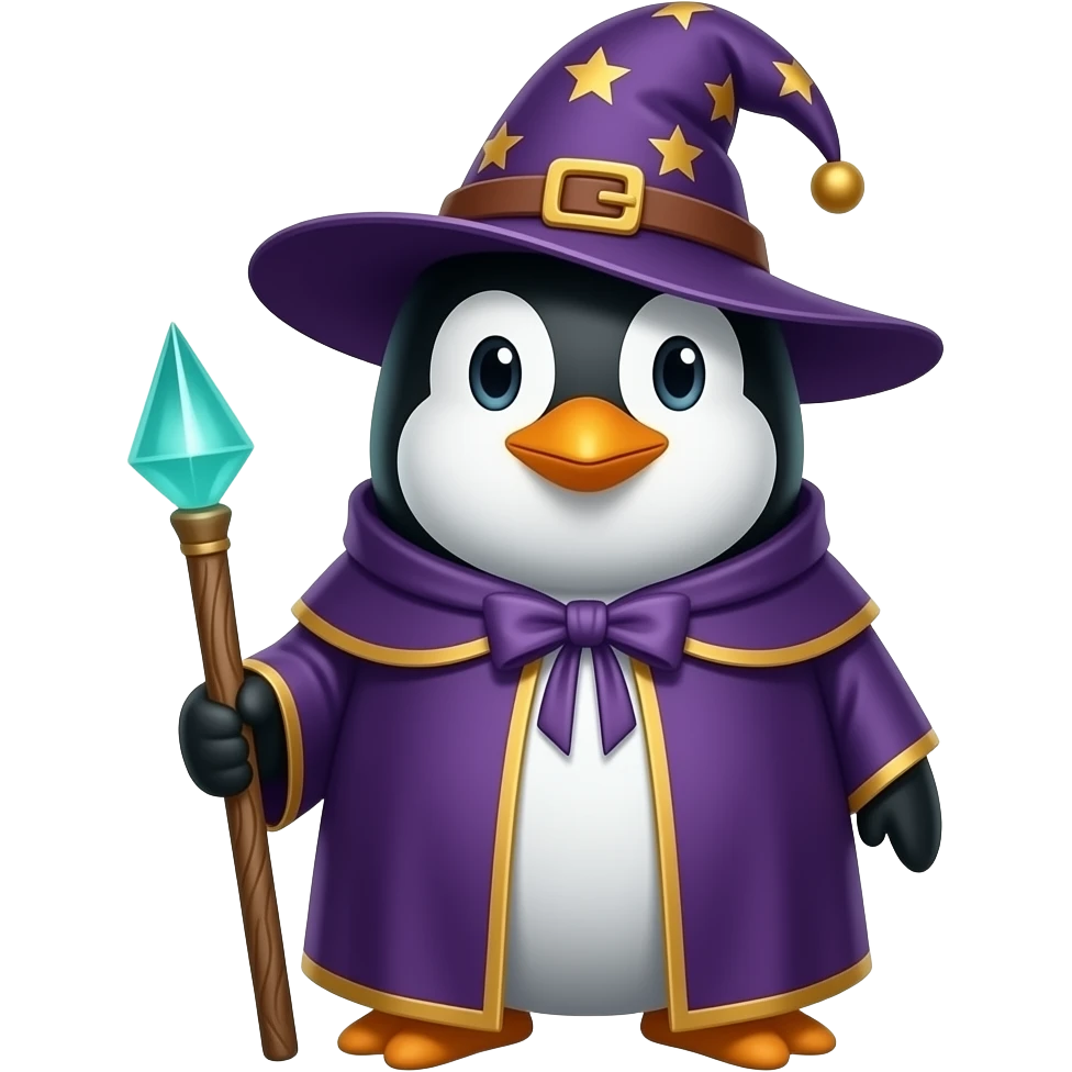 Penguin Wizard emoji