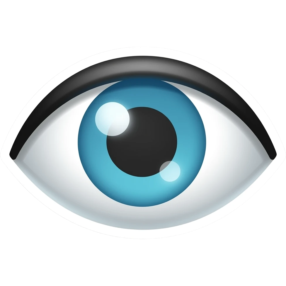 Small  Pretty eye sticker emoji